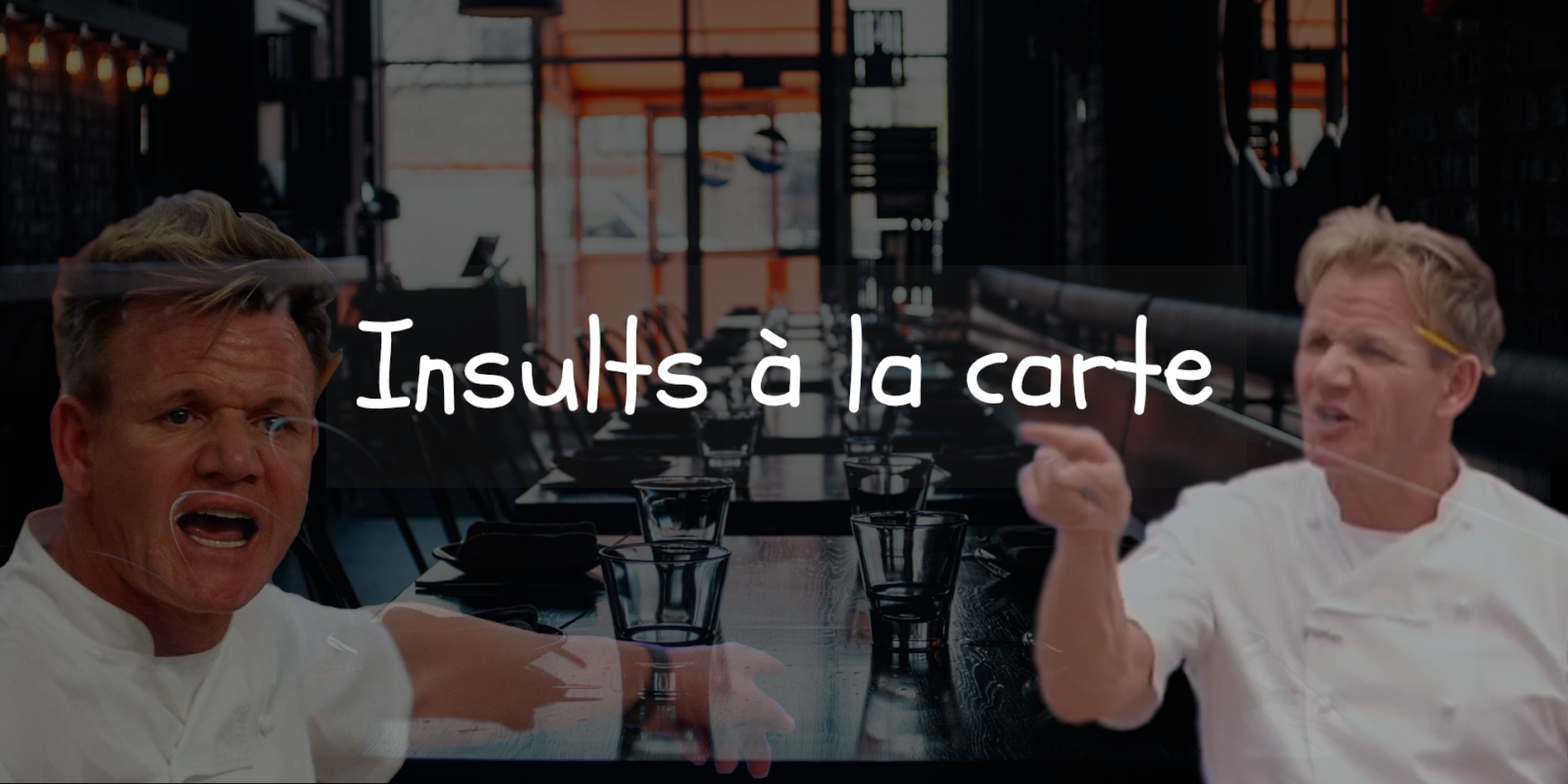 Insults à la carte – The TTRPG About Angry Restaurant Reviews.