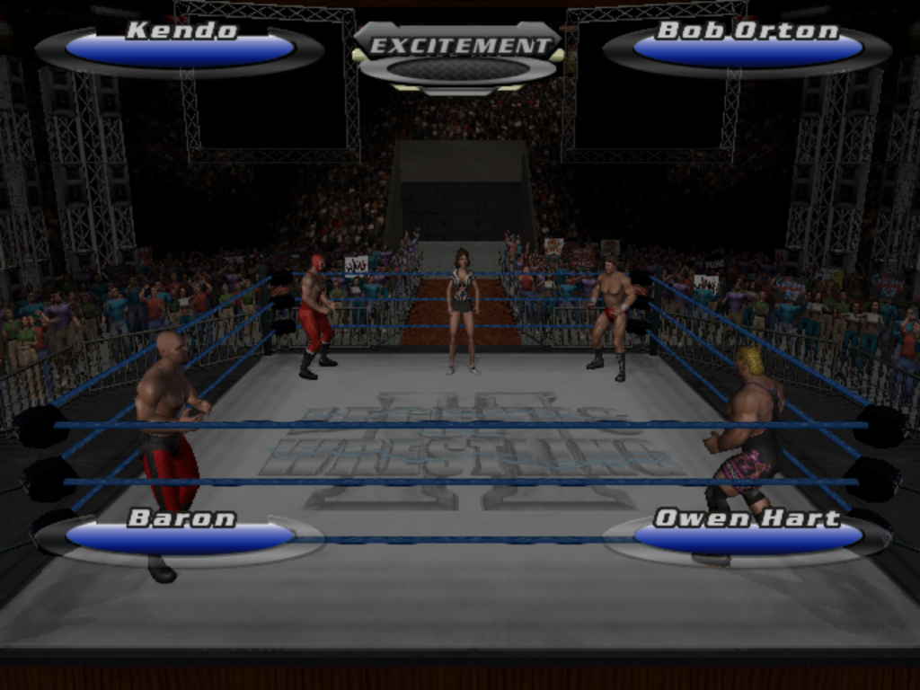 Legends Of Wrestling 2 Screenshot Showing A Match